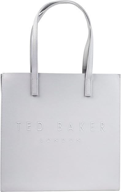 Ted Baker Soocon Crosshatch Large Icon Bag- Light Grey,One
